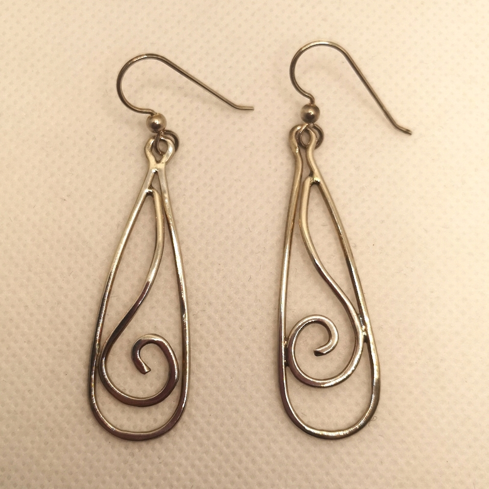 Sterling silver swirl earrings